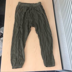Aerie green joggers, size M